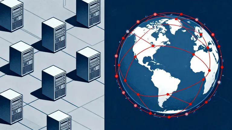 很多服务器看似物理距离近，实际路由却绕地球一圈