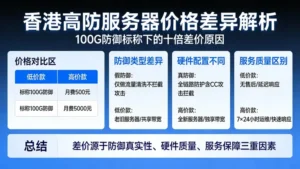 香港高防服务器价格表里的猫腻：为什么标称100G防御差价能有十倍？