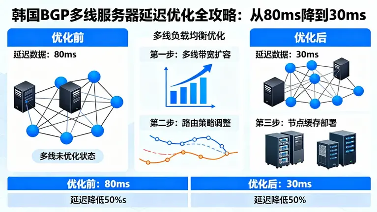 韩国BGP多线服务器延迟优化全攻略：从80ms降到30ms