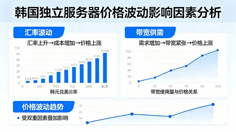 韩国独立服务器价格受汇率和带宽供需影响波动