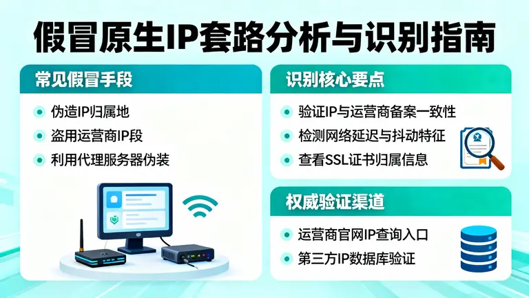 分析市面上假冒原生IP的套路，助您识别真正的当地运营商网络