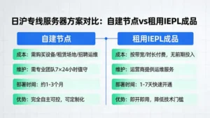 日沪专线服务器方案对比：自建节点还是租用IEPL成品？
