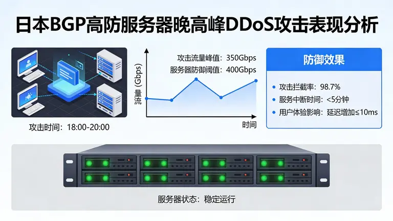 日本BGP高防服务器在晚高峰遭到DDoS攻击时表现如何