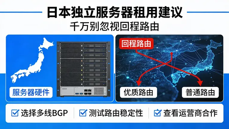 日本独立服务器租用建议：千万别忽视回程路由