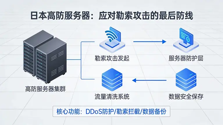 日本高防服务器是应对勒索攻击的最后防线