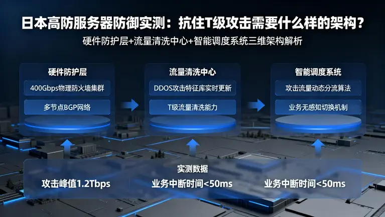 日本高防服务器防御实测：抗住T级攻击需要什么样的架构？
