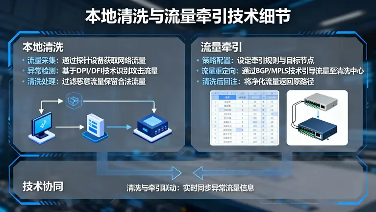 本地清洗与流量牵引的技术细节