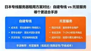 日本专线服务器租用方案对比：自建专线 vs 托管服务，哪个更适合手游