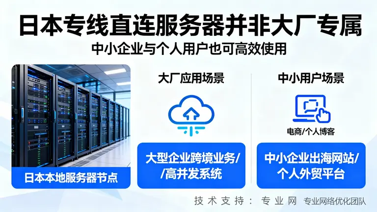 日本专线直连服务器并非大厂专属