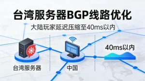 台湾服务器BGP线路将大陆玩家延迟压缩进40ms以内
