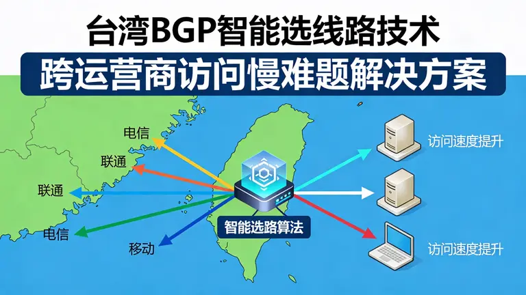 台湾BGP智能选线路技术，彻底解决跨运营商访问慢的难题