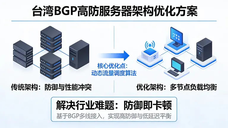 台湾BGP高防服务器通过架构优化解决“防御即卡顿”的行业难题