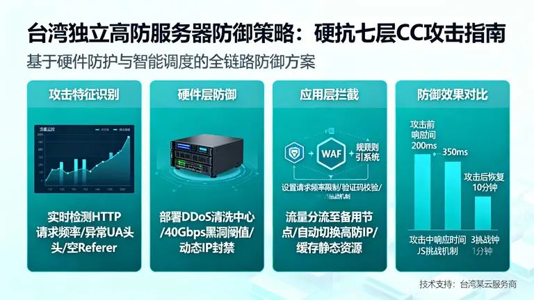 台湾独立高防服务器防御策略：如何硬抗七层CC攻击？