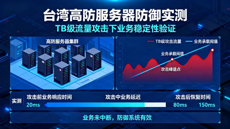台湾高防服务器防御实测：当TB级流量来袭，业务还能撑住吗？