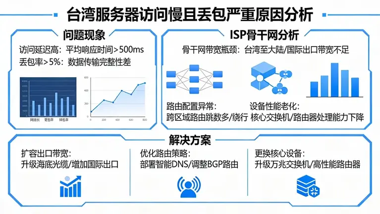 台湾服务器访问慢且丢包严重？从ISP骨干网寻找答案