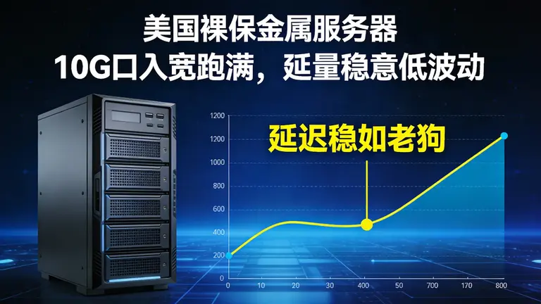 美国裸金属服务器10G口带宽跑满，延迟稳如老狗