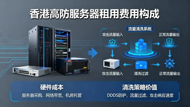 香港高防服务器租用费用不仅包含硬件成本，更包含了清洗策略的价值