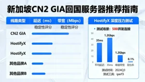 新加坡CN2 GIA回国服务器哪家好？ HostifyX线路深度压力测试