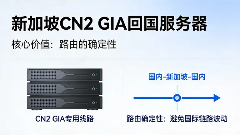 新加坡CN2 GIA回国服务器的核心价值在于路由的确定性