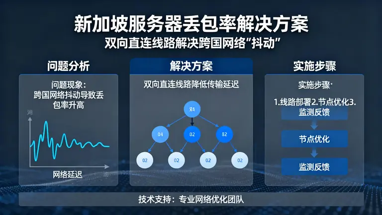 新加坡服务器丢包率解决方案：如何通过双向直连线路解决跨国网络“抖动”