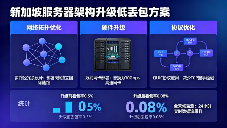 新加坡服务器如何通过架构升级实现全天候0.1%以下的低丢包表现
