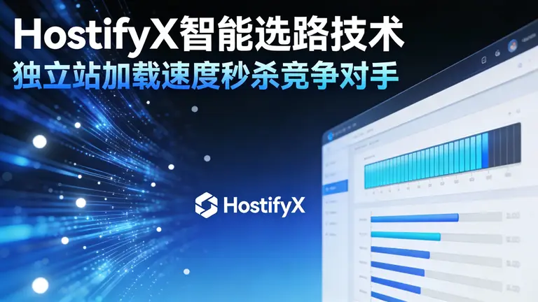 HostifyX的智能选路技术能让你的独立站加载速度秒杀竞争对手