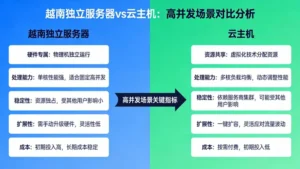 越南独立服务器对比云主机：高并发场景谁更胜一筹？