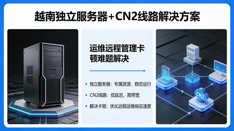 越南独立服务器配合CN2线路，能解决运维远程管理卡顿的难题