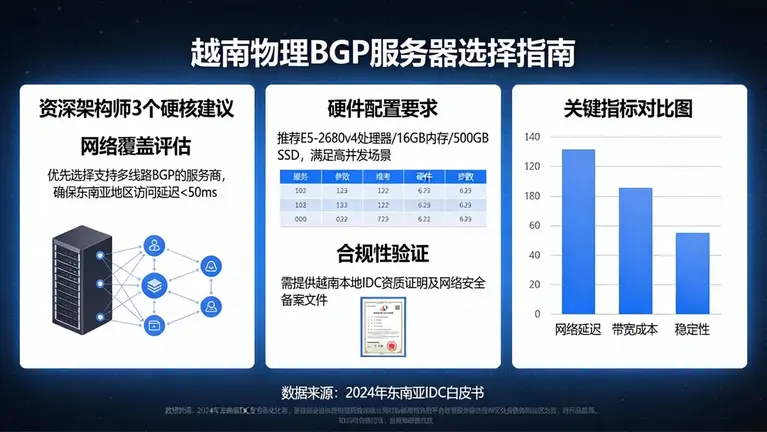 越南物理BGP服务器怎么选？资深架构师的3个硬核建议