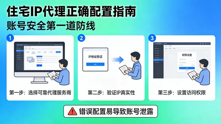 住宅IP代理的正确配置姿势是账号安全的第一道防线