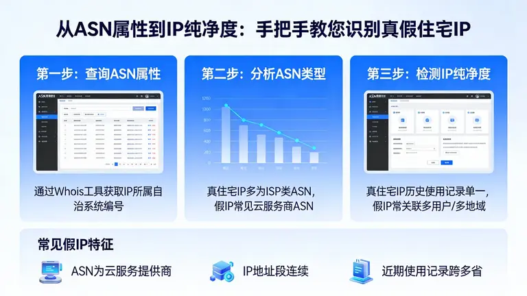 从ASN属性到IP纯净度，手把手教您识别真假住宅IP