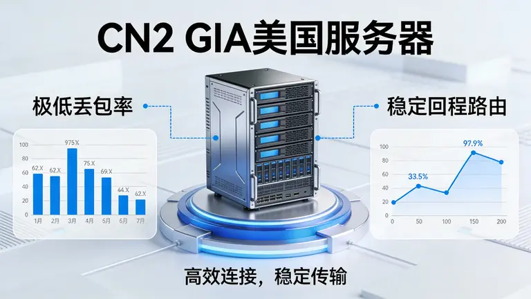 CN2 GIA美国服务器拥有极低的丢包率和稳定的回程路由