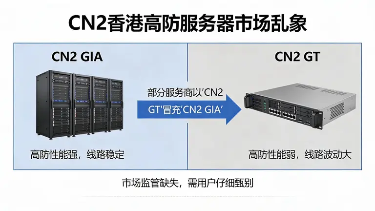 CN2香港高防服务器市场水很深，很多服务商用CN2 GT冒充GIA