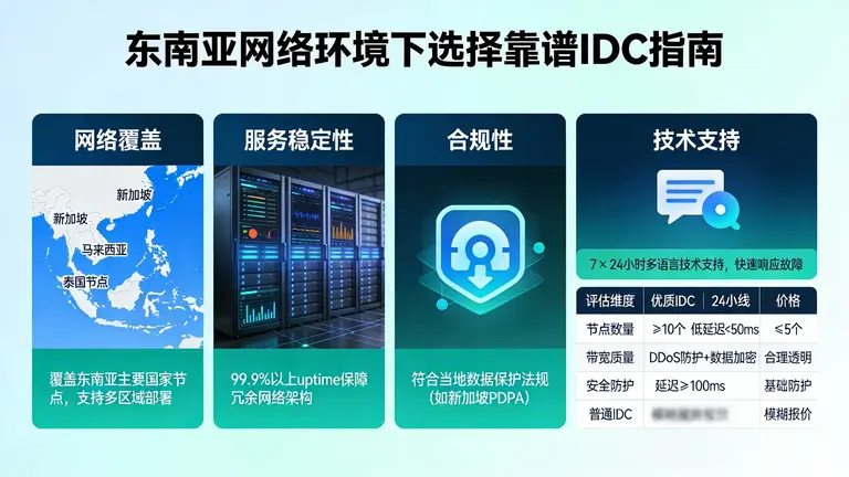 面对复杂的东南亚网络环境，如何选择靠谱的IDC