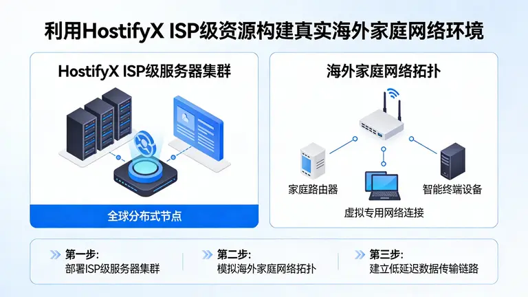 利用HostifyX的ISP级资源构建真实的海外家庭网络环境
