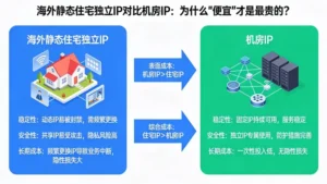 海外静态住宅独立IP对比机房IP：为什么“便宜”才是最贵的？