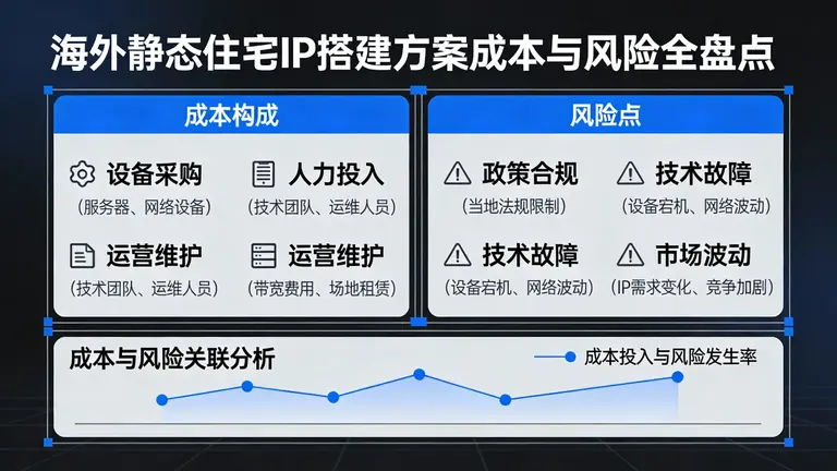 海外静态住宅ip搭建方案的成本与风险全盘点
