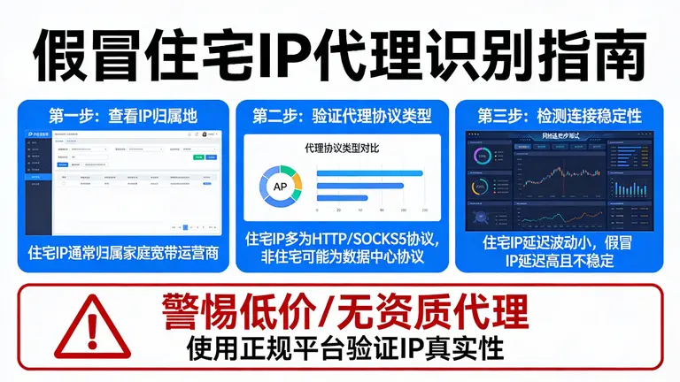 一眼识别假冒住宅IP代理，确保安全