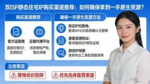 双ISP静态住宅IP购买渠道推荐：如何确保拿到一手原生资源？