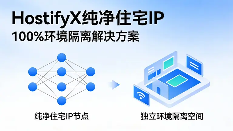 利用HostifyX纯净住宅IP实现100%环境隔离