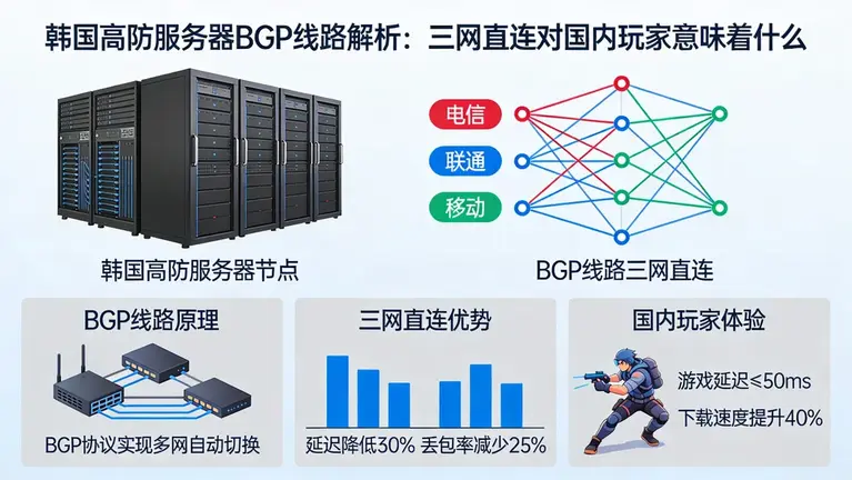抗打的韩国高防服务器BGP线路解析：三网直连对国内玩家意味着什么？