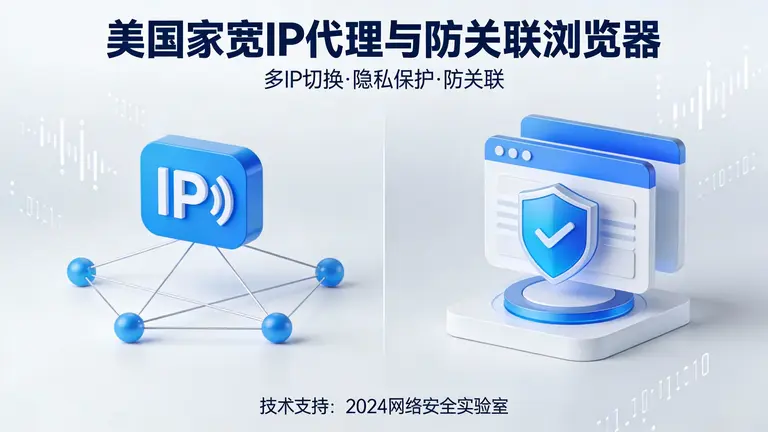 美国家宽IP代理与防关联浏览器