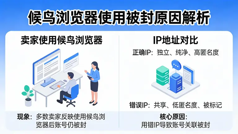 很多卖家用候鸟浏览器依然被封，核心原因是用错了IP