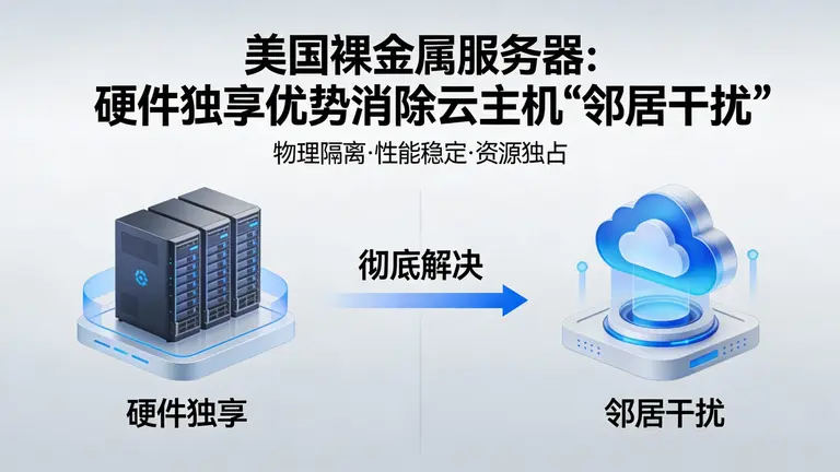 美国裸金属服务器凭借硬件独享优势，彻底解决了云主机的“邻居干扰”问题