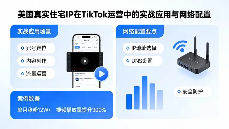 美国真实住宅IP在TikTok运营中的实战应用与网络配置