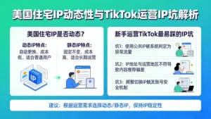 美国住宅ip是动态的吗？新手运营TikTok最容易踩的IP坑