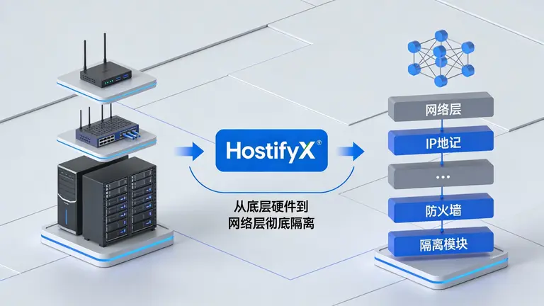 利用HostifyX的独享宽带IP资源，从底层硬件到网络层彻底隔离，保障业务安全