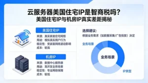 云服务器美国住宅IP是智商税吗？揭秘它与机房IP的真实差距