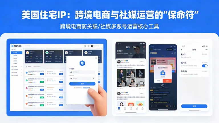 美国住宅IP是跨境电商和社媒运营的“保命符”