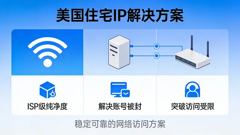 美国住宅IP拥有ISP级的纯净度，是解决账号被封、访问受限的绝佳方案
